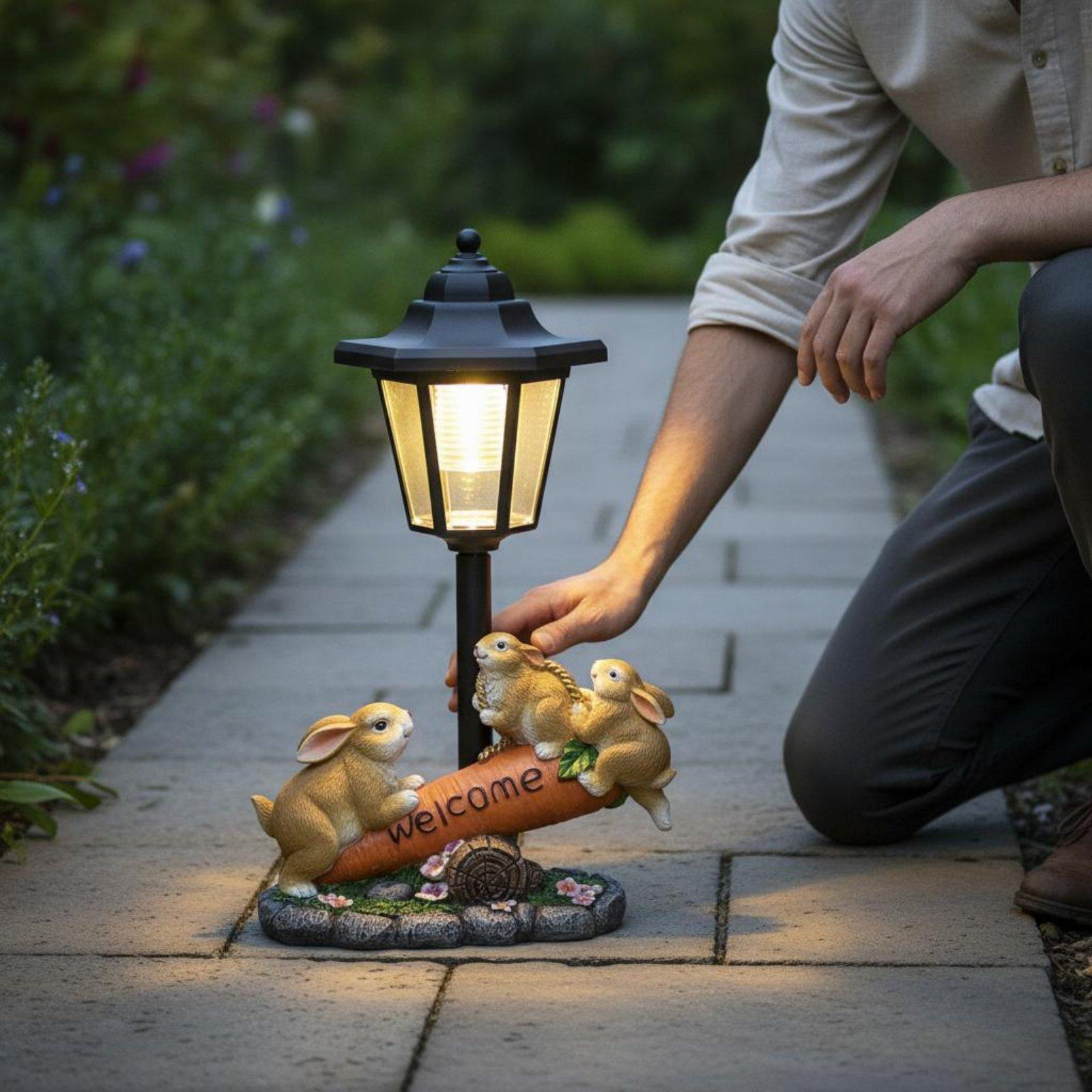 Lighting Decoration Ideas - Statua di Coniglio Solare Decorativa, Idea