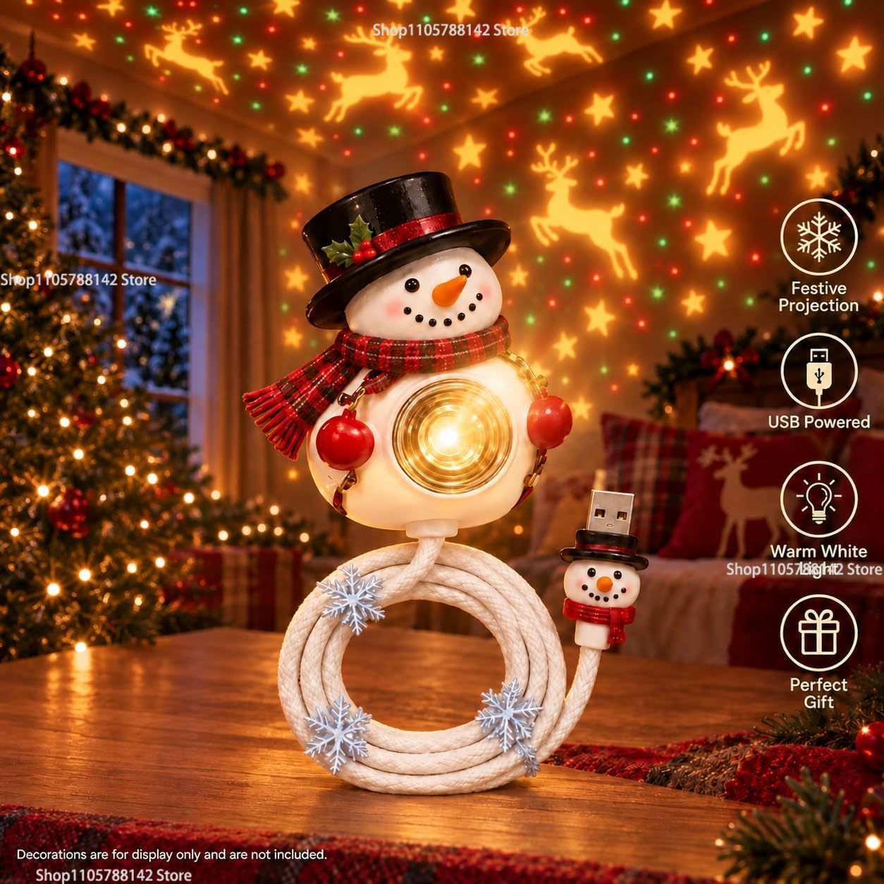 Proiettore natalizio USB a for - Lighting Christmas Decor recensione e prezzo